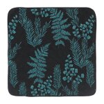 Housse de coussin herborium noire imprim feuillage bleu 40x40 cm - fils upcycls - linder - mondial ...