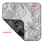 Housse de coussin jacquard keralta imprim plante double face blanc et noir 40x40 cm - fils upcycls ...