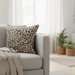 Housse de coussin l�opard multicolore 40x40cm - mt - mondial tissus