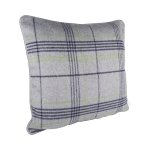Housse de coussin tartan gris et vert - mt - mondial tissus