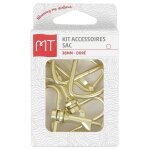 Kit accessoires sac 5 pi�ces dor�es 38mm - mt - mondial tissus