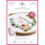 Kit broderie couronne de fleurs - dmc - mondial tissus