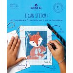 Kit canevas enfant renard - dmc - mondial tissus