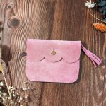 Kit  coudre cash me mini portefeuille en cuir rose bonbon - feye - feye - mondial tissus