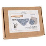 Kit couture chien et chat 1 bandana et 1 essuie - pattes liberty joy bleu - com'1 ide - mondial tissus ...