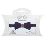 Kit couture noeud pap' en velours et liberty marine - com'1 ide - mondial tissus