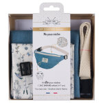 Kit couture sac banane lo (4 - 7 ans) liberty bleu - mondial tissus