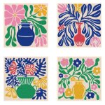Kit diamond painting vase dco x4 dessins 15, 2x15, 2cm - dotz - mondial tissus