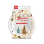 Kit diy couronne nol pompons blanc - la petite picerie - la petite epicerie - mondial tissus
