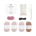 Kit diy - crochet doudou porcelet ricorumi - rico design - rico design - mondial tissus