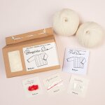 Kit diy tricot - boxe layette pull brassire elio naturel sans aiguilles - tricotez - moi - mondial tissus ...
