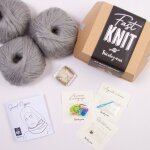 Kit diy tricot - fast knit snood pipper gris perle platine sans aiguilles - tricotez - moi - mondial ...