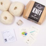 Kit diy tricot - fast knit snood pipper naturel platine sans aiguilles - tricotez - moi - mondial tissus ...