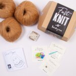 Kit diy tricot - fast knit snood pipper noisette platine sans aiguilles - tricotez - moi - mondial tissus ...