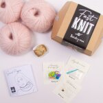 Kit diy tricot - fast knit snood pipper nude or sans aiguilles - tricotez - moi - mondial tissus