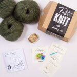 Kit diy tricot - fast knit snood pipper sapin or sans aiguilles - tricotez - moi - mondial tissus