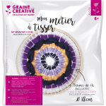 Kit mon mtier  tisser rond 18cm - graine crative - mondial tissus