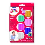 Kit pate fimo kids 6 couleurs vives pailletes - fimo - mondial tissus