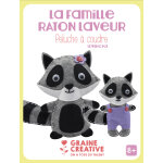 Kit peluche  coudre famille raton laveur - graine crative - mondial tissus