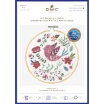 Kit point de croix dmc oiseau fleurs - dmc - mondial tissus