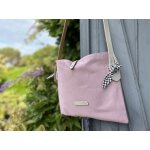 Kit sac � coudre noya tissu lilas vichy anse blanche 125 cm - miyako - miyako - mondial tissus