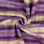 Lainage manteau tartan fantaisie peps violet �cru - mondial tissus