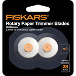 Lames d. 28 mm coupe droite (x2) pour massicot rotatif - fiskars - fiskars - mondial tissus