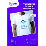 Lot de 15 transferts t - shirt textiles blancs ou clairs a4 laser - mondial tissus
