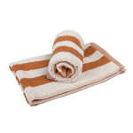 Lot de 2 serviettes invit studio camel 30x50 - mt - mondial tissus