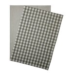 Lot de 2 torchons countryside vert d'eau - mt - mondial tissus