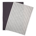 Lot de 2 torchons essentiel gris - mt - mondial tissus