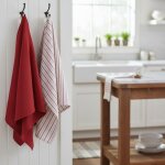 Lot de 2 torchons essentiel rouge - mt - mondial tissus