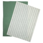 Lot de 2 torchons essentiel vert - mt - mondial tissus