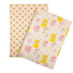 Lot de 2 torchons palmiers multicolore 50x70cm - mt - mondial tissus