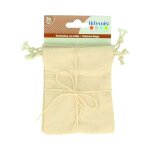 Lot de 3 pochons coton �cru 11, 5x9cm - artemio - mondial tissus