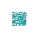 Lot 4 �tiquettes tiss�es  ; i'm sexy and i know it ; - bohin - bohin - mondial tissus