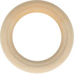 Lot de 6 anneaux bois 40mm - artemio - mondial tissus