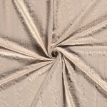 Maille jacquard fine effet tricot beige - mondial tissus