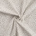 Maille jersey coton imprim�e confetti noir blanc - mondial tissus