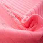 Maille jersey maillot bain c�tel� 1x1 rose bubblegum - origine france - mondial tissus