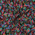 Maille jersey viscose imprim�e g�o psych� multico - mondial tissus