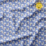 Maillot jersey maillot bain anti - uv imprim�e bateaux bleu et jaune - domotex - mondial tissus