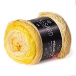 Maxi pelote de fil  tricoter meringue jaune 550 m - plassard - plassard - mondial tissus