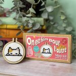 Mini kit point de croix the crafty kit compagny on est f�lins pour l'autre - mondial tissus