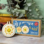 Mini kit point de croix the crafty kit compagny - tu es mon rayon de soleil - mondial tissus