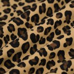 Molleton leopard marron - mt - mondial tissus