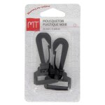 Mousquetons noirs plastique 25 mm - mt - mondial tissus