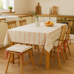 Nappe maison de campagne linen look 150x250cm - mt - mondial tissus