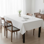 Nappe rectangle crinkle blanc 150x250cm - mt - mondial tissus