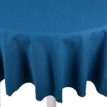Nappe ronde essentiel bleu (diamtre 160 cm) - mt - mondial tissus